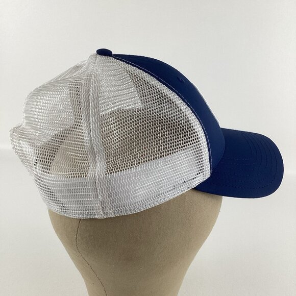 Vineyard Vines Snapback Trucker Hat Ball Cap Blue White Whale Dot Headwear - Picture 4 of 6